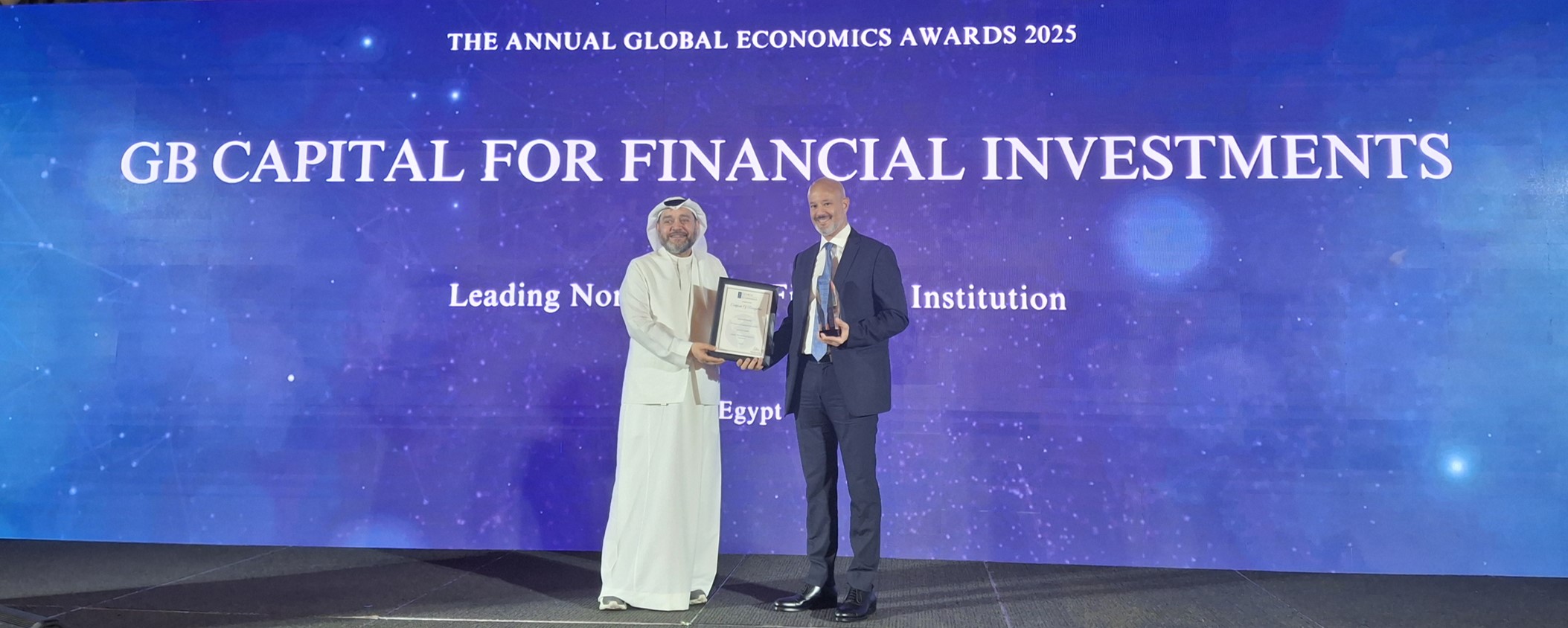 GB Capital Recognized as Egypt’s Leading Non-Banking Financial Institution by the Global Economics Awards 2025